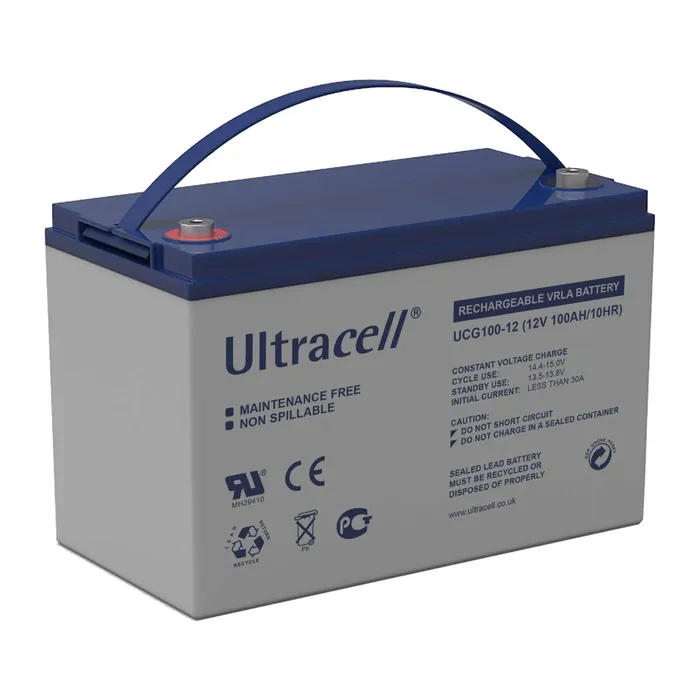 Batería de Gel 100Ah 12V Ultracell para Autocaravana y Camper