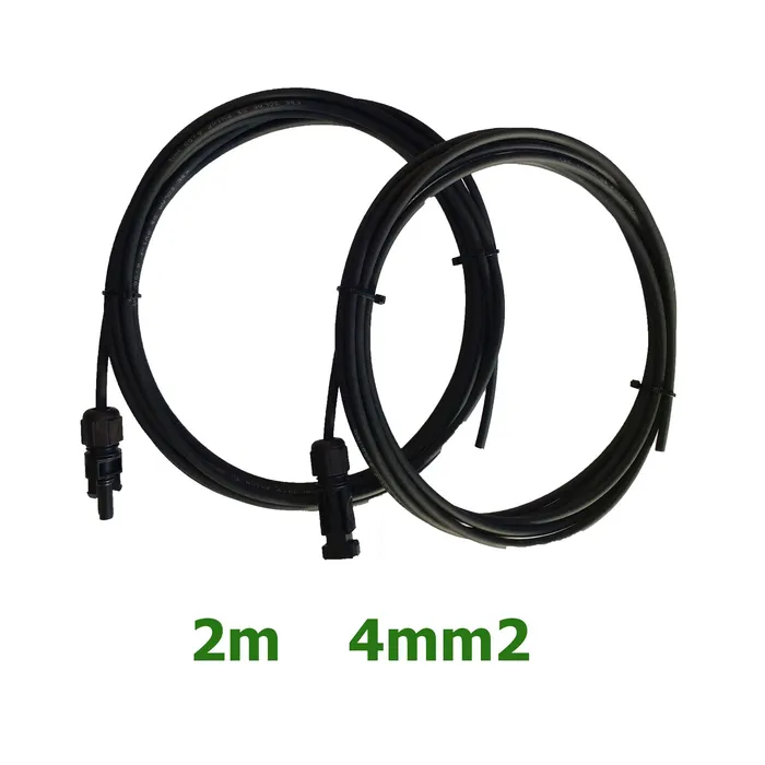 Cable Solar 2m y 4 mm para paneles solares