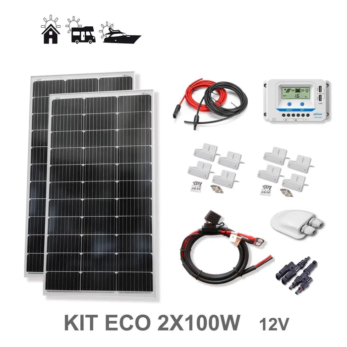 kit solar 200w furgoneta camper viasolar