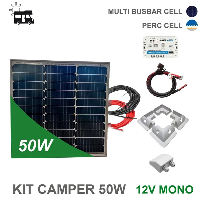 Kit Solar 50W 12V Camper Viasolar