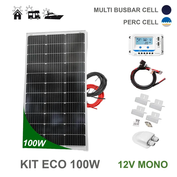 kit solar 100w 12 furgoneta camper viasolar