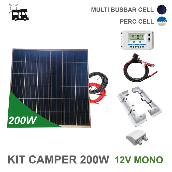 kit solar camper 200w cuadrado