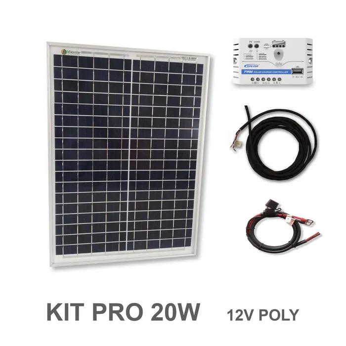 Kit Solar 20W 12V Viasolar