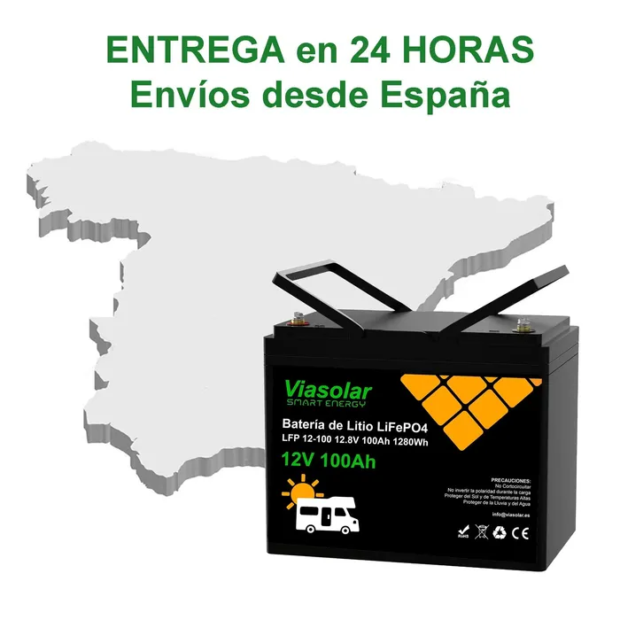 Batería Litio 100Ah 12V LifePO4 Viasolar
