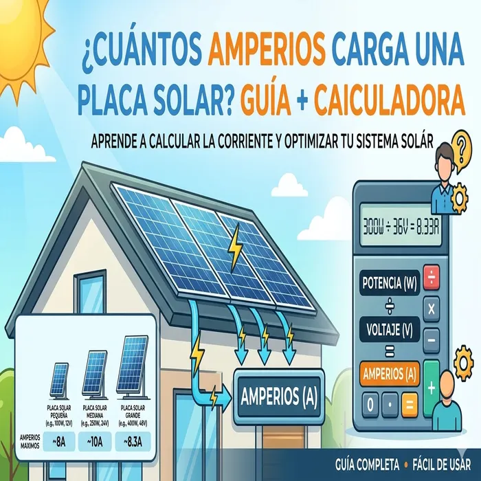 Cuantos Amperios Carga una Placa Solar